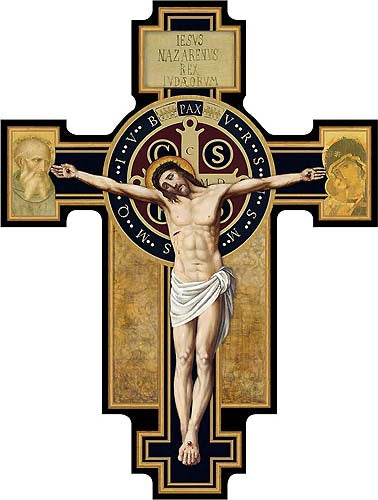 Benedictine Cross Color Visor Clip