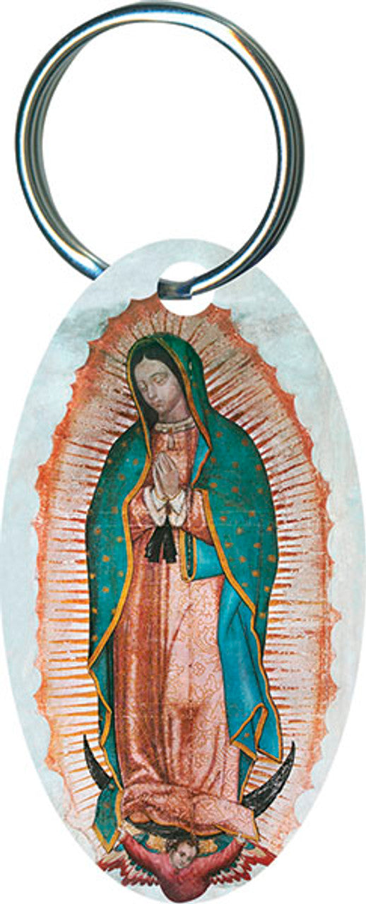 Our Lady of Guadalupe Oval Key Ring