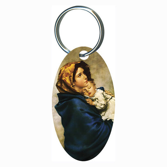 Madonna of the Streets Oval Key Ring