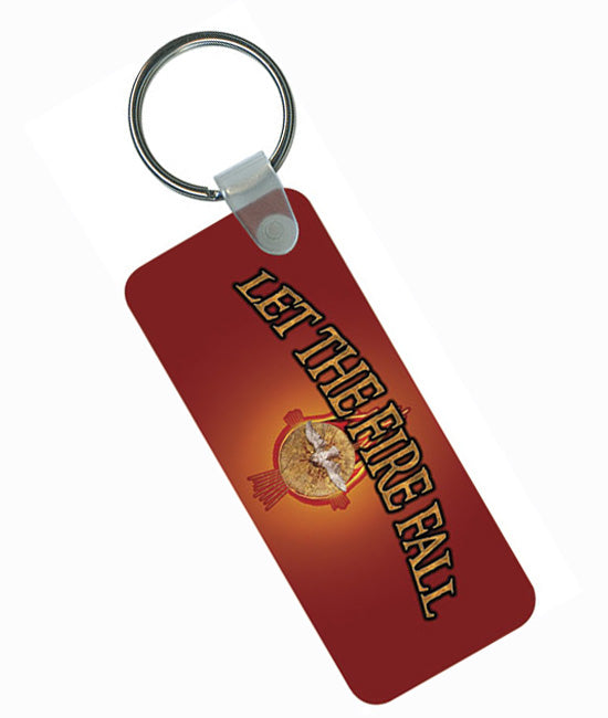 Holy Spirit Rectangle Key Ring with Black Background