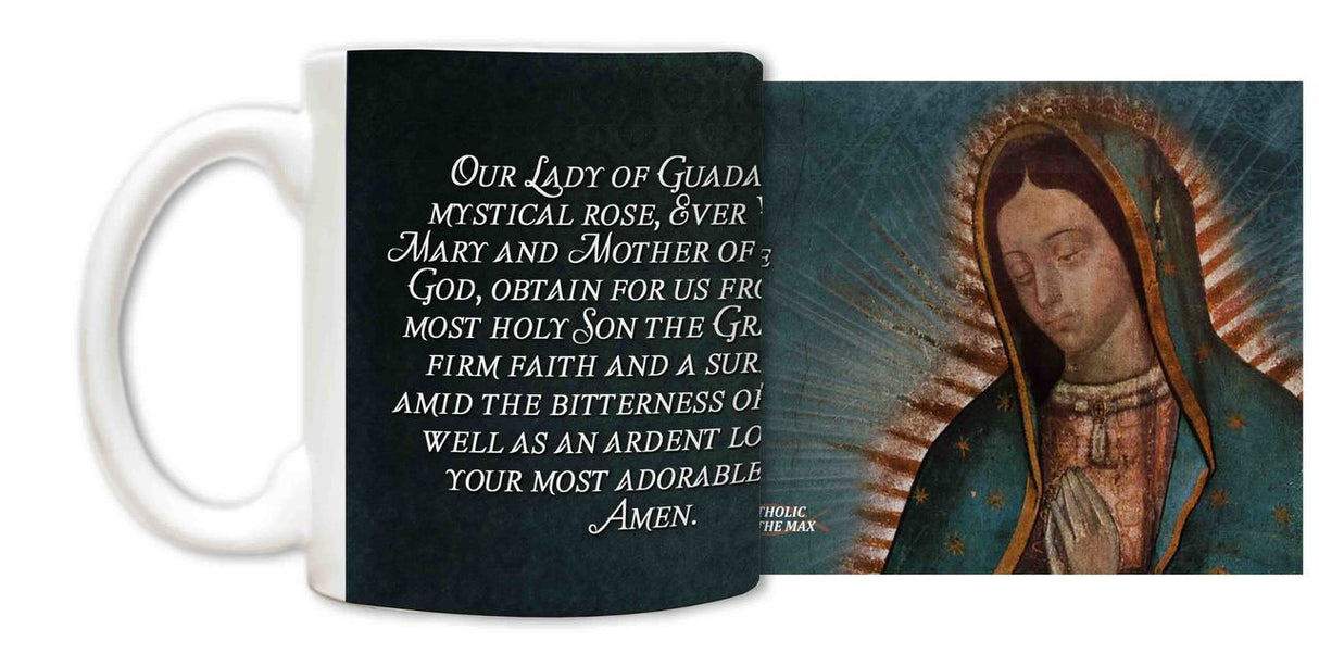 Our Lady of Guadalupe Coffee Mug with Prayer