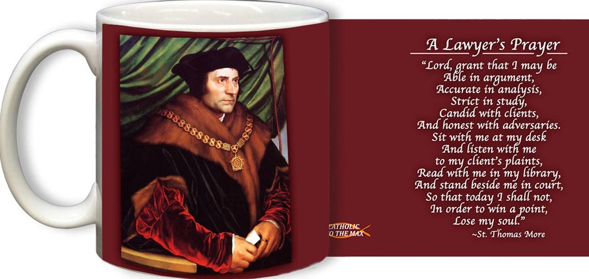 St Thomas More Mug with his Lawyer's Prayer