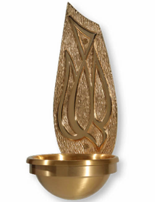 Stylized Dove Holy Water Font in 2 sizes -20HWF43