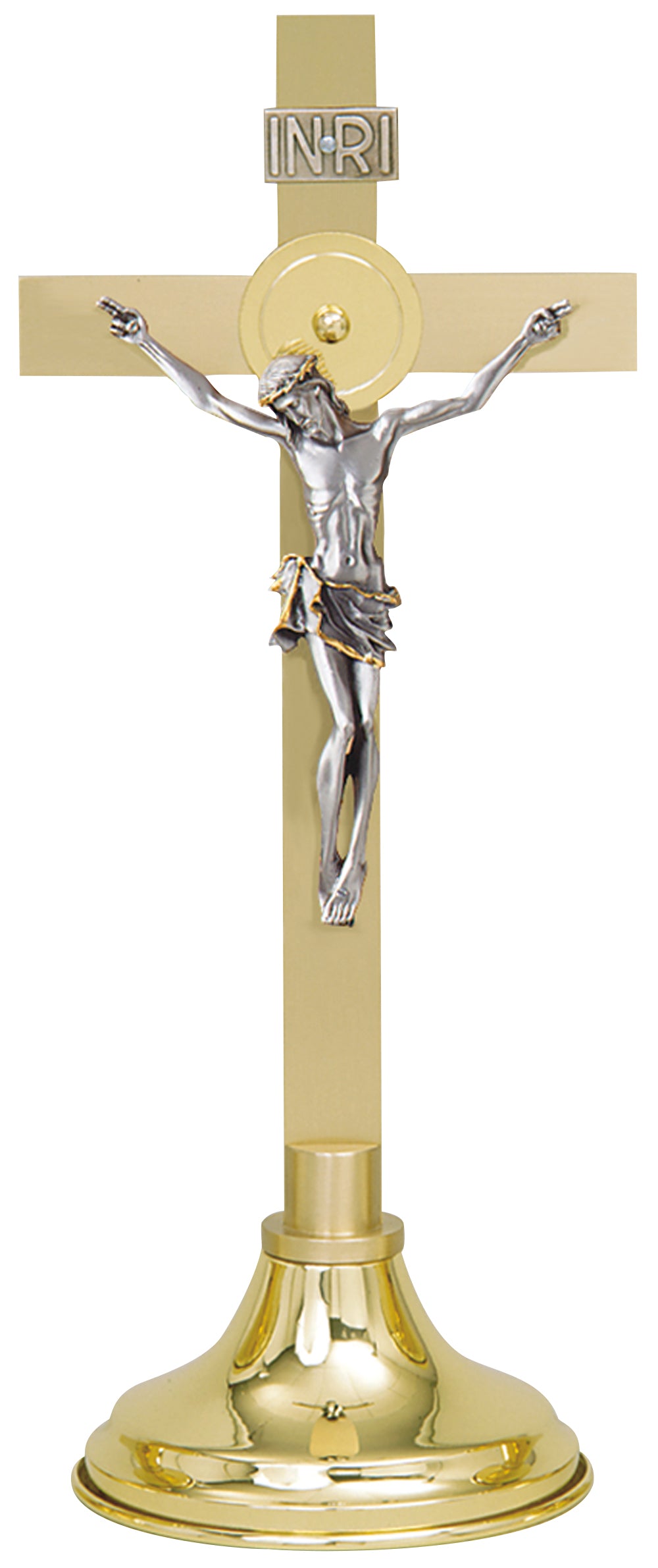 Solid Brass 15 inch Altar Crucifix K146