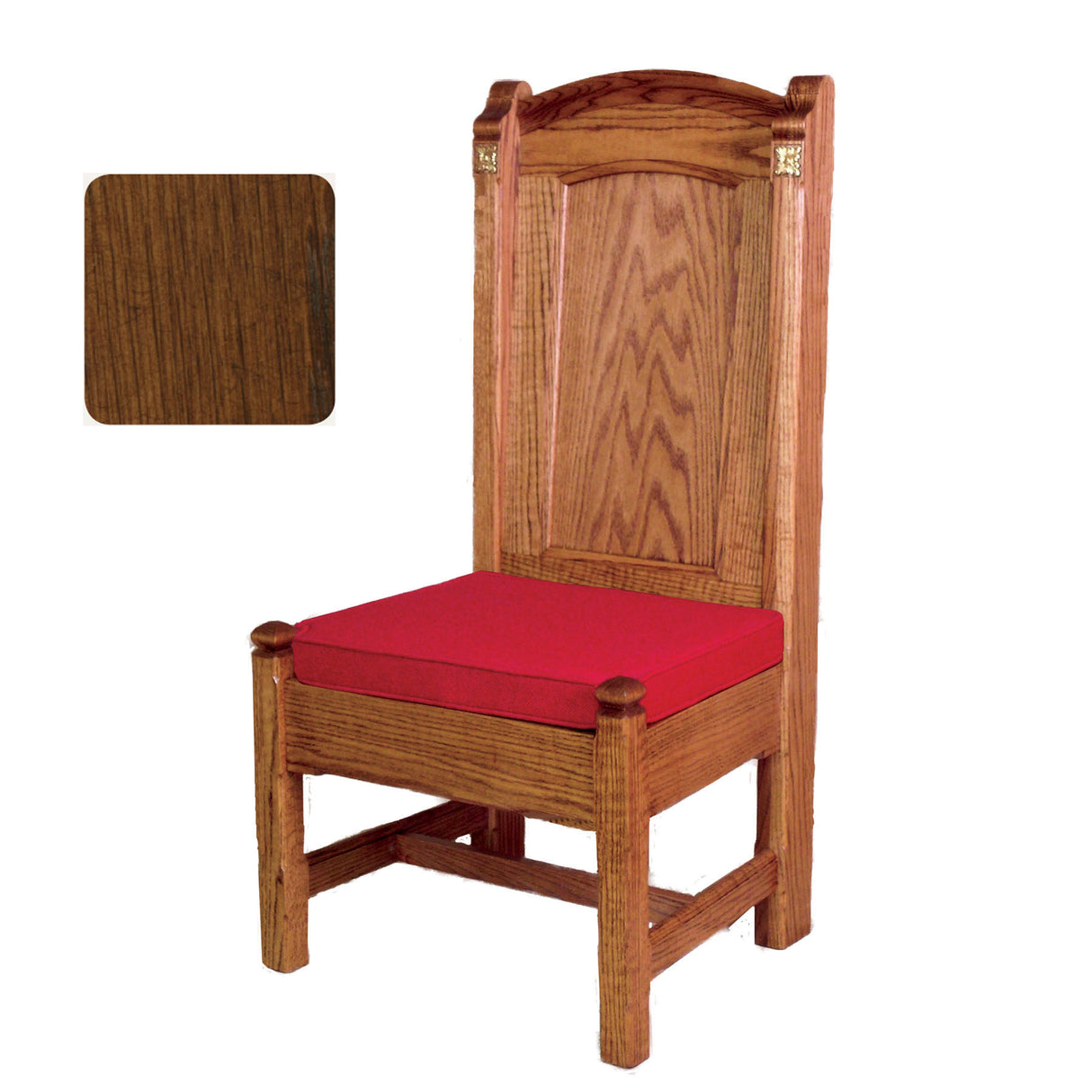 Antique Cherry Finish Roman Side Chair with Rosettes 147