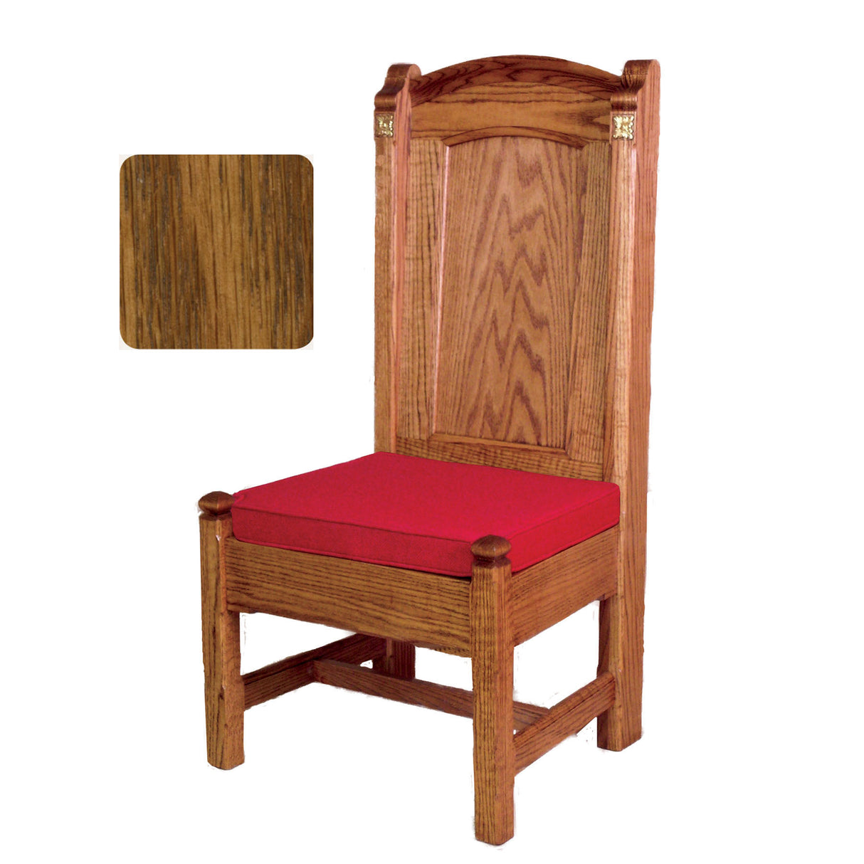 Amber Finish Roman Side Chair with Rosettes 147