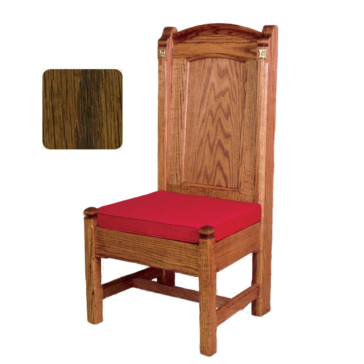 Dark Oak Roman Side Chair with Rosettes 147