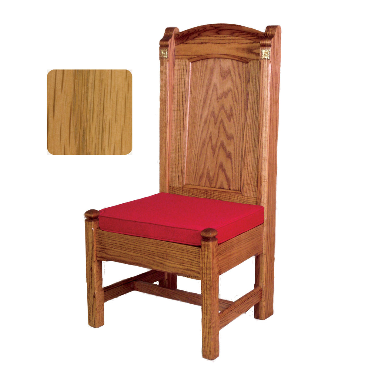 Fruitwood Finish Roman Side Chair with Rosettes 147