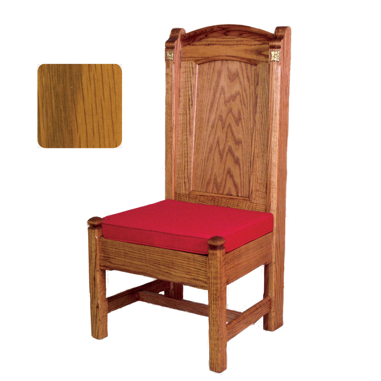 Harvest Oak Roman Side Chair with Rosettes 147