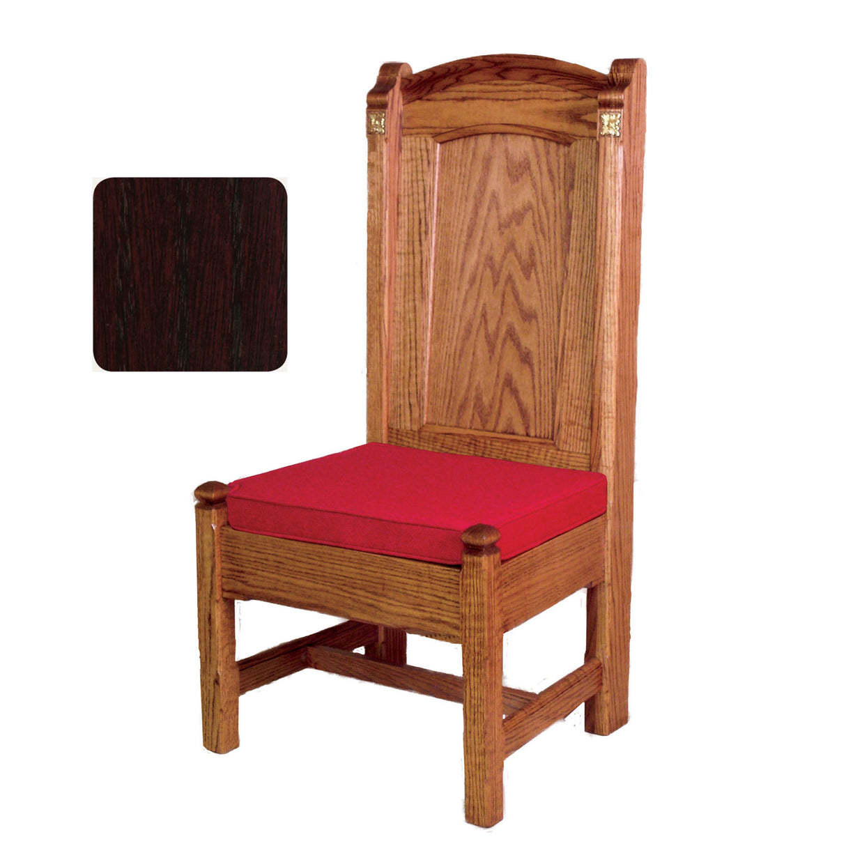 Mahogany Finish Roman Side Chair with Rosettes 147