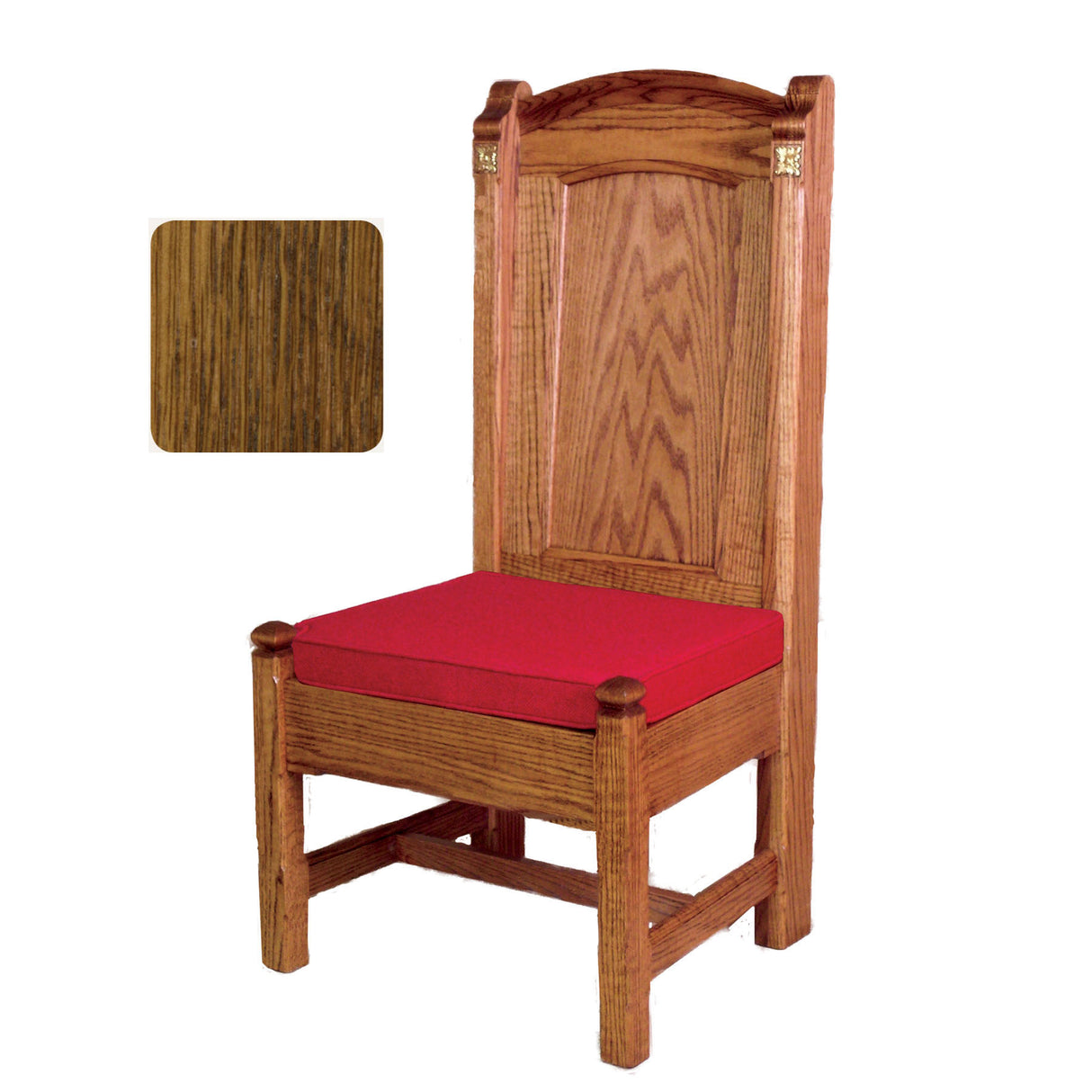Medium Oak Roman Side Chair with Rosettes 147