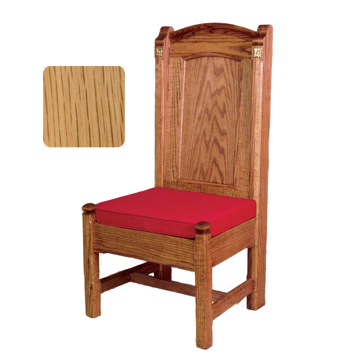 Natural Oak Roman Side Chair with Rosettes 147