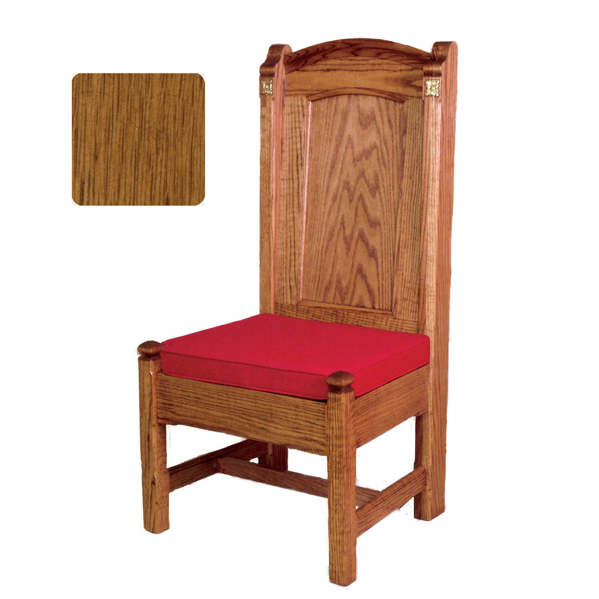 Rosewood Finish Roman Side Chair with Rosettes 147