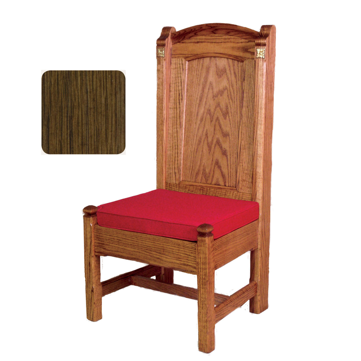 Walnut Finish Roman Side Chair with Rosettes 147