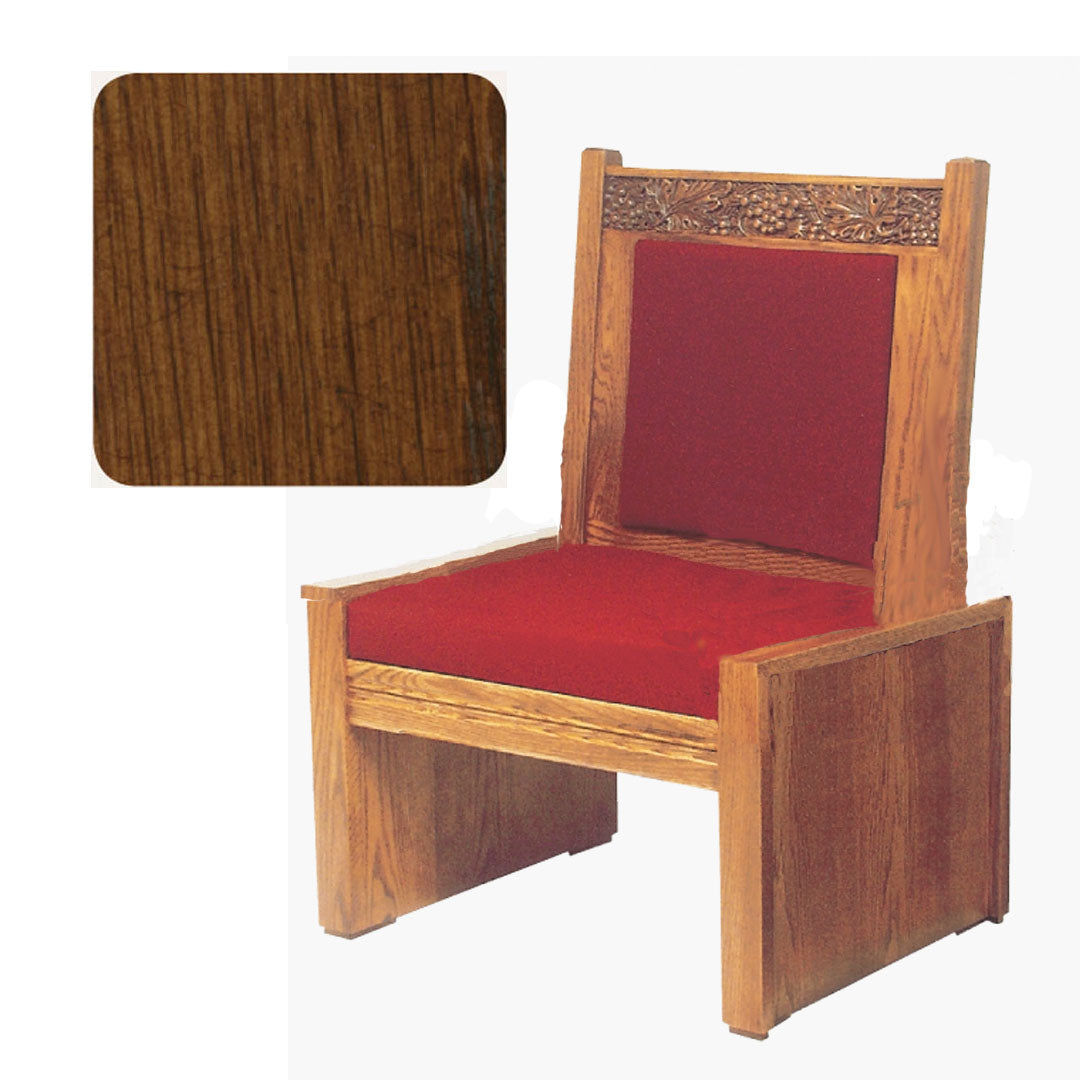 Antique Cherry Side Chair with Vine Decor 684S