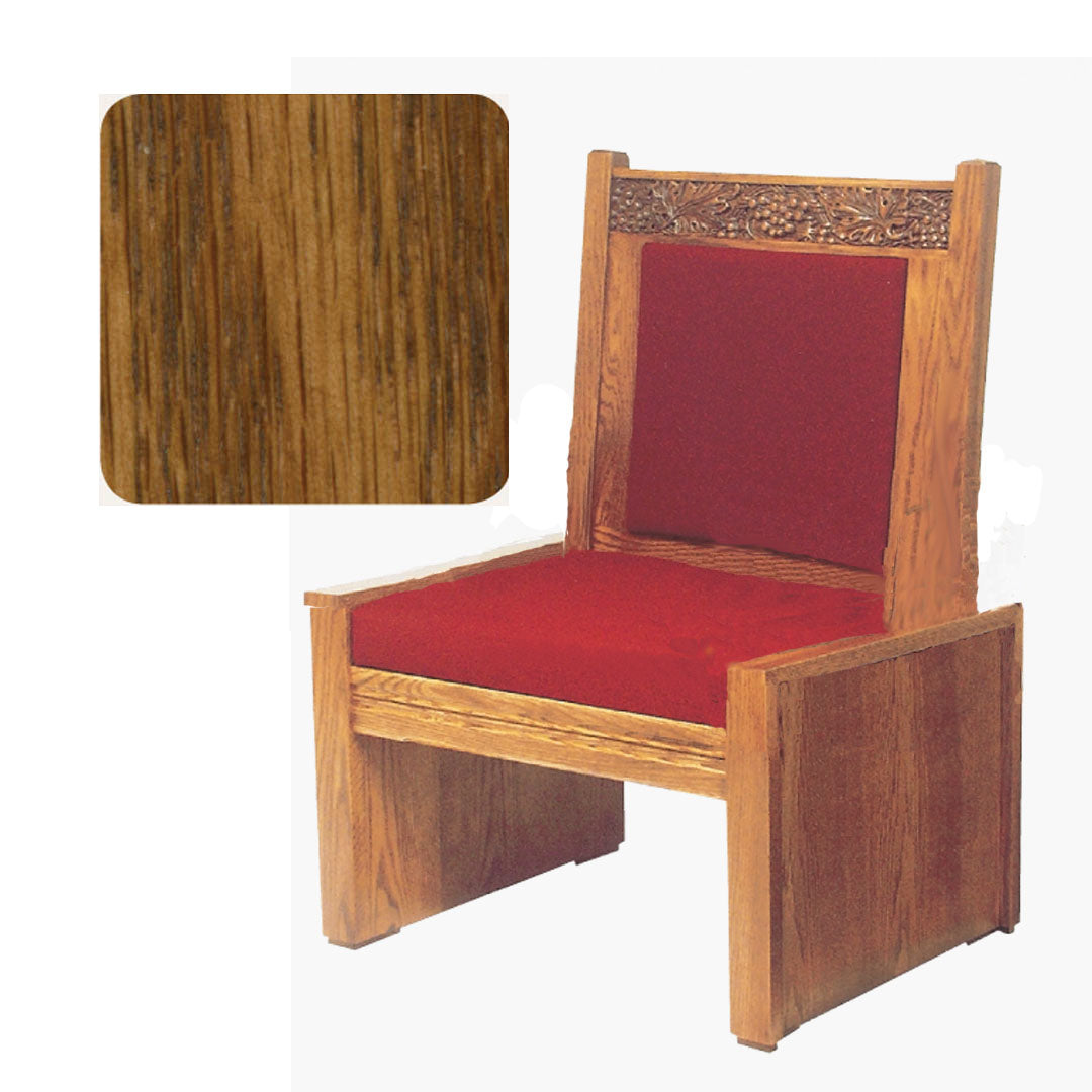 Amber Finish Side Chair with Vine Decor 684S