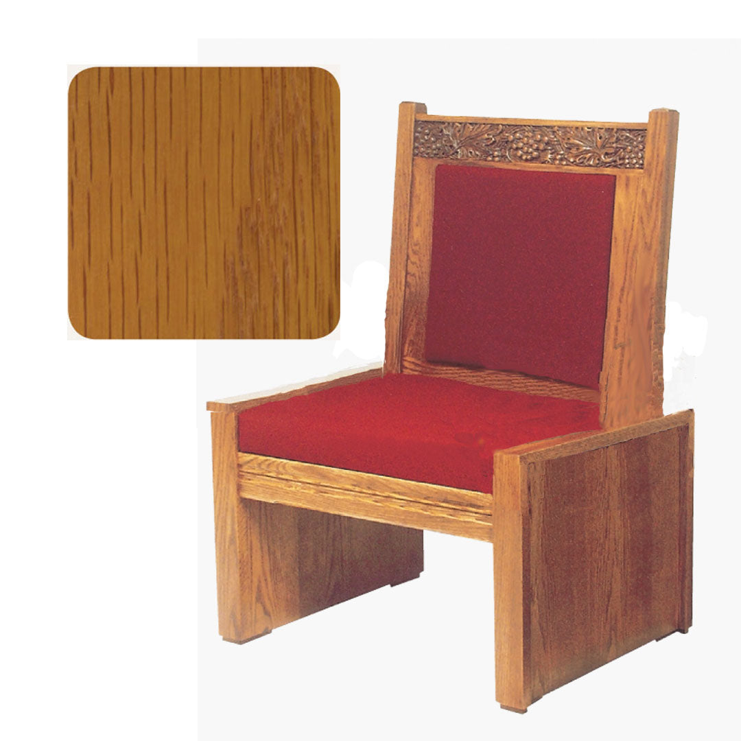 Golden Oak Side Chair with Vine Decor 684S