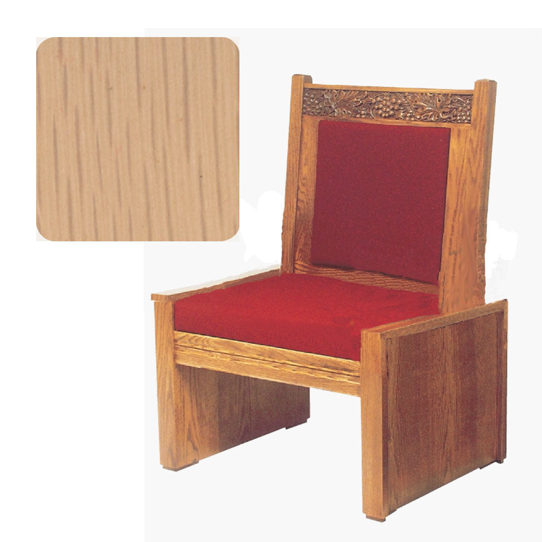 Limed Oak Side Chair with Vine Decor 684S