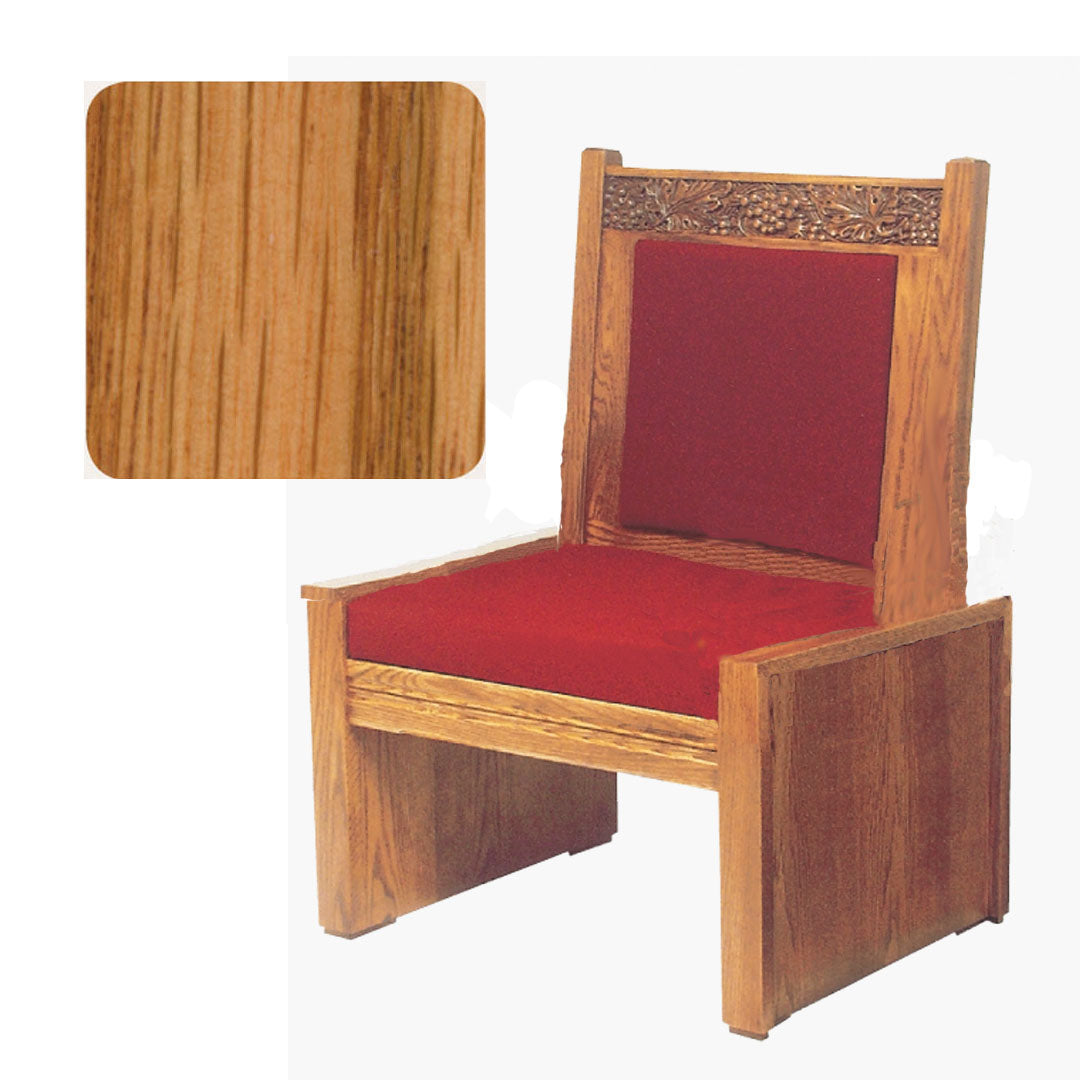 Light Oak Side Chair with Vine Decor 684S