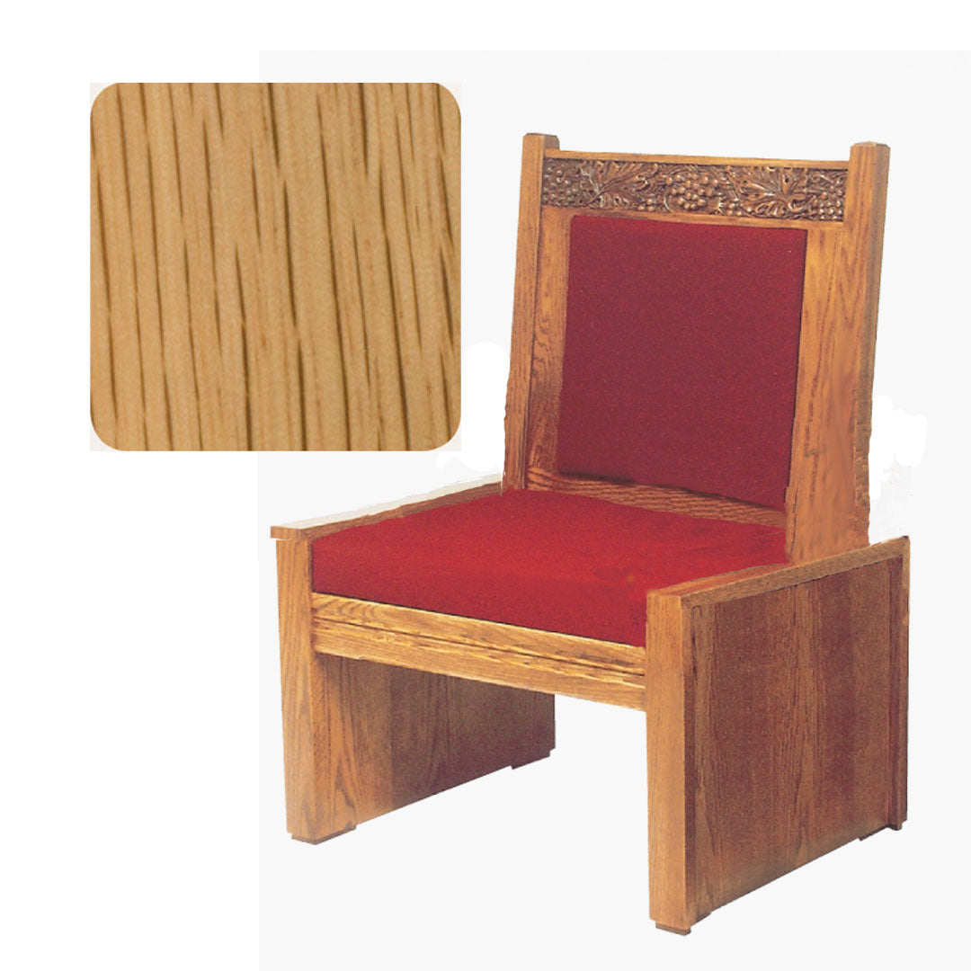 Natural Oak Side Chair with Vine Decor 684S