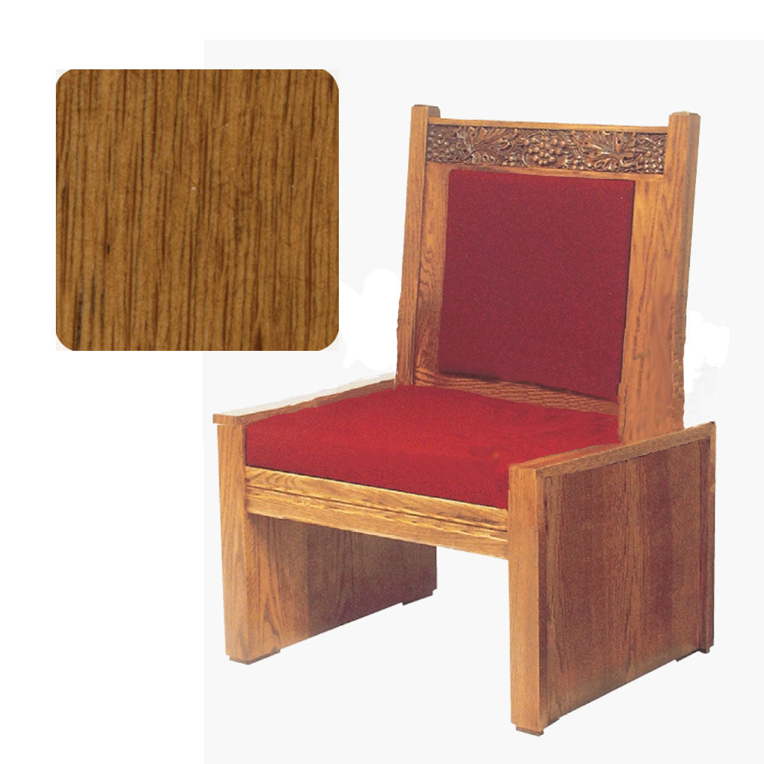 Rosewood Finish Side Chair with Vine Decor 684S