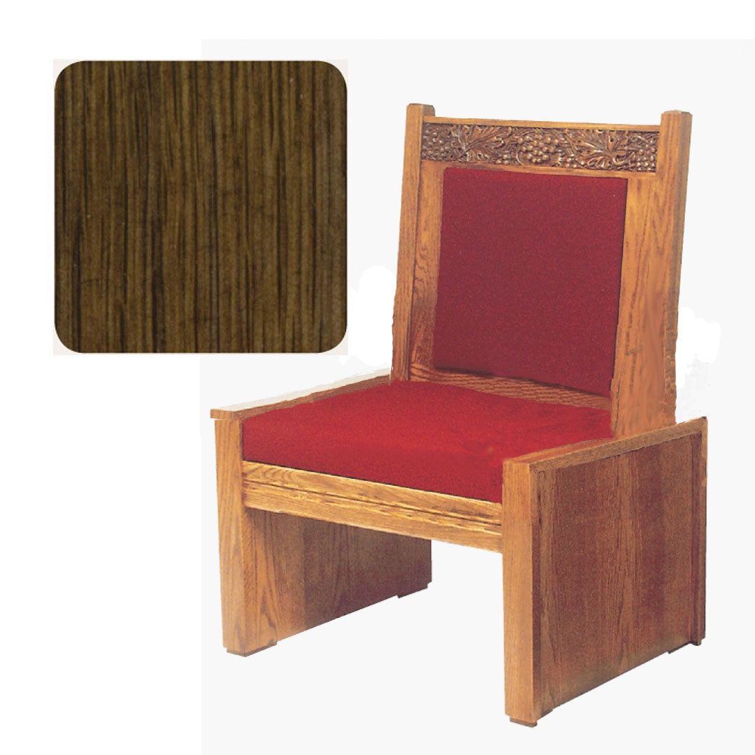 Walnut Finish Side Chair with Vine Decor 684S