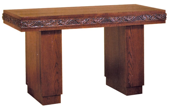 6 foot Altar with Carved Grapvine Trim Edge 5061
