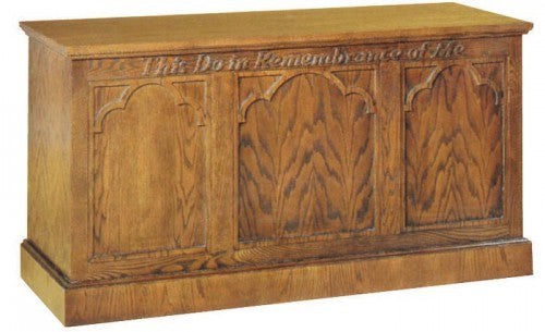 Trefoil Arch Paneled Altar or Communion Table 306