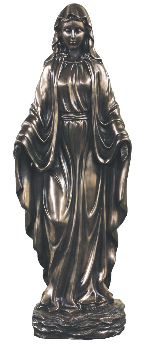 Our Lady of Grace Bronze Statue - 20 inches tall