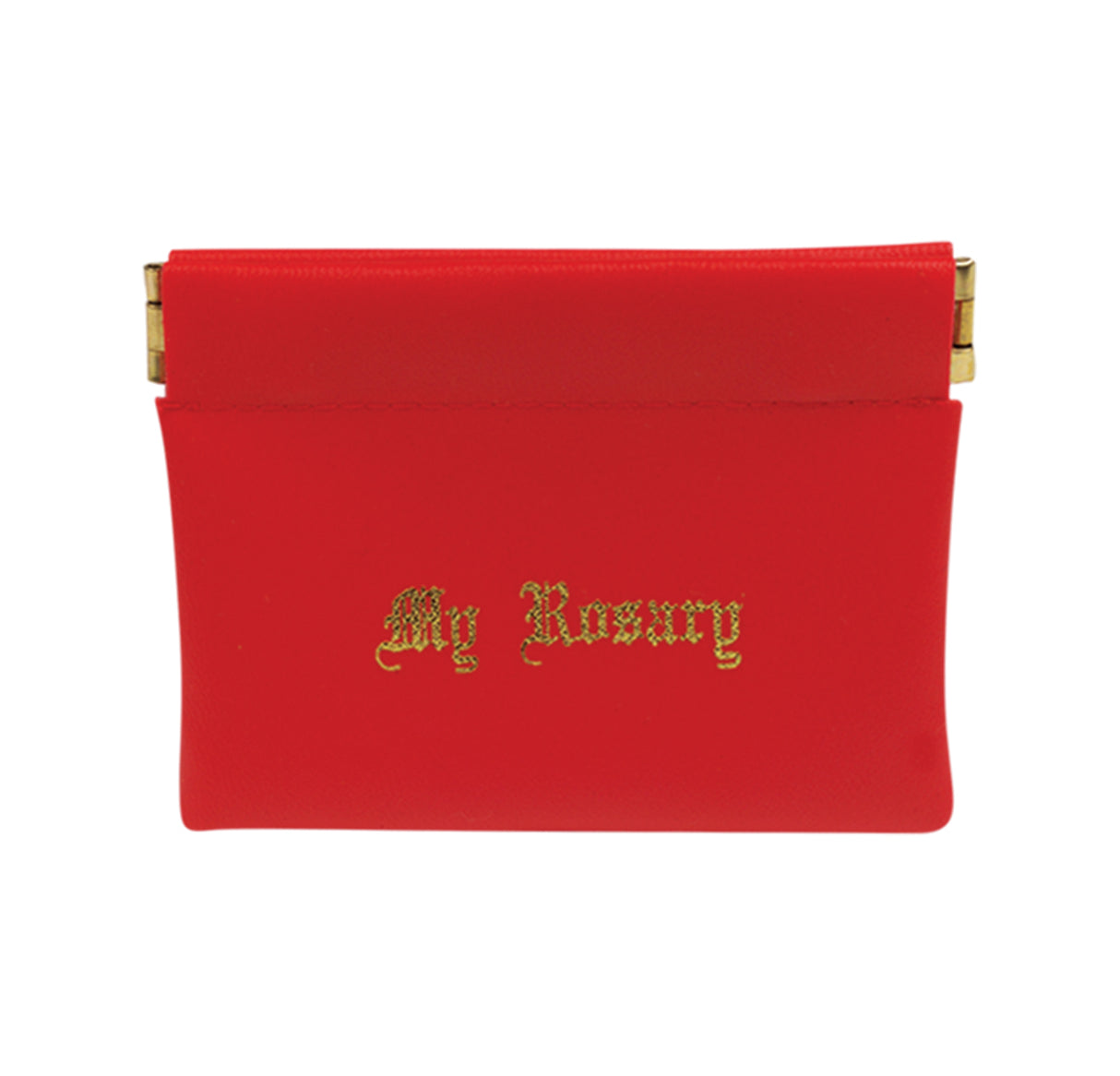 Red Vinyl Leatherette Rosary Case
