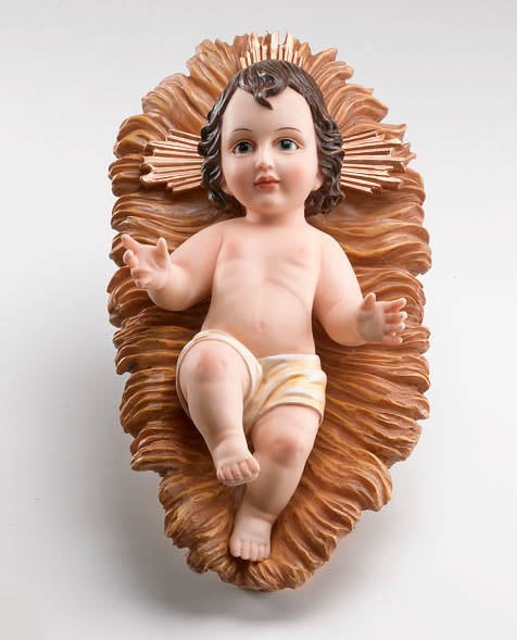 6 inch Infant Jesus with Crib 806