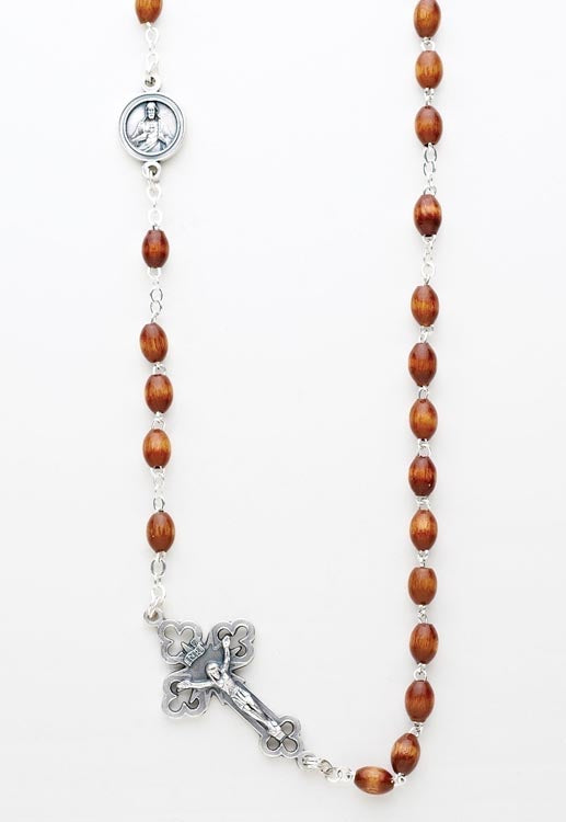 Kant Tangle Brown Wood Rosary 274BN