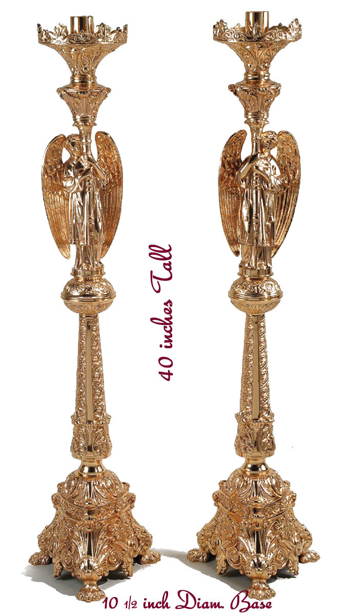 Baroque Angel Floor Candlesticks -21FC77