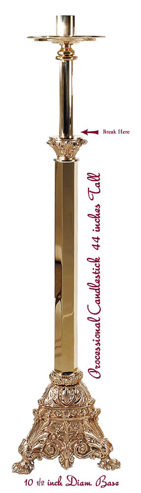 Baroque Processional Candlestick - 21FC80-P