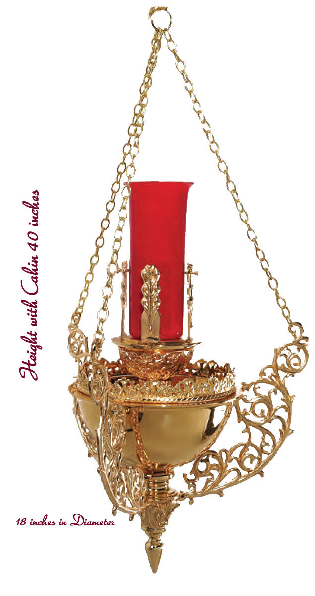 Baroque Hanging Sanctuary Lamp with Bracket - 21HSL80