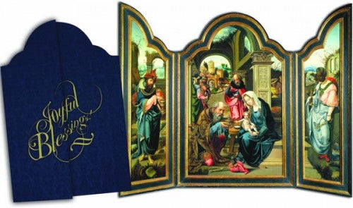 Deluxe Trifold "Joyful Blessings" Adoration of the Magi Cards - 12 count bag