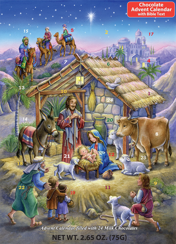 Peaceful Prince Chocolate Advent Calendar with Bible Text