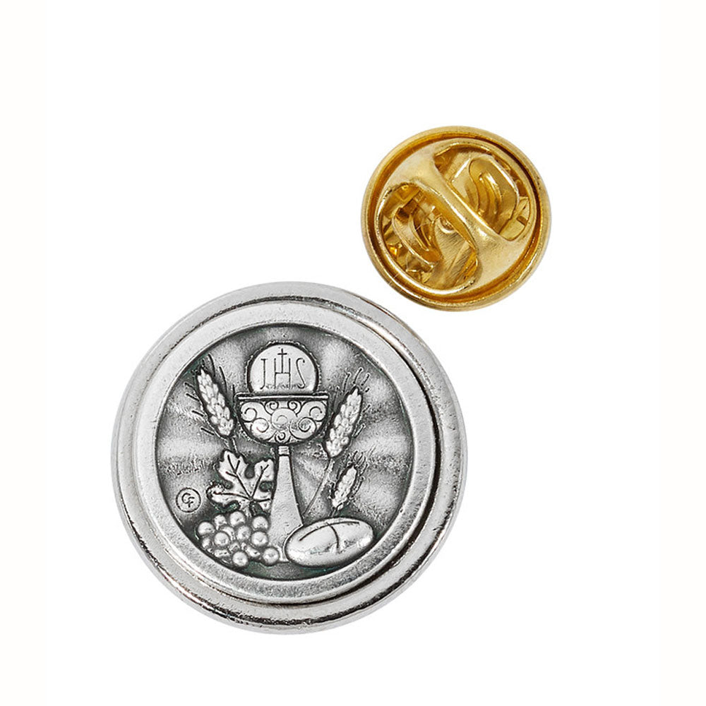 Round Communion Lapel Pin