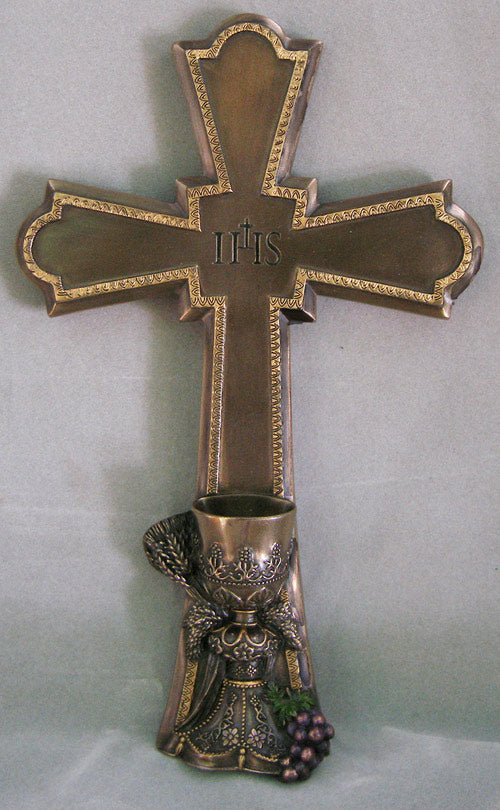 7.25 inch Bronz Communion Cross