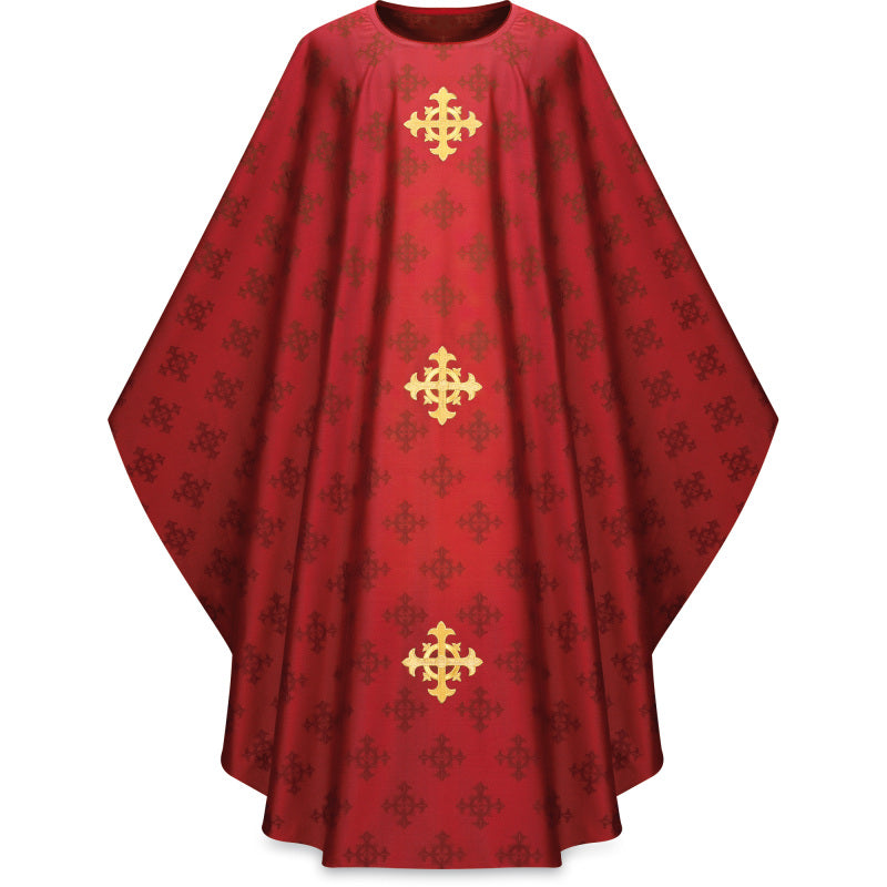 Adornes Damask Chasubles with Embroidered Crosses no. 3978