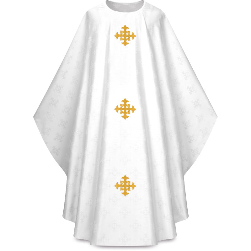 Adornes Damask Chasubles with Embroidered Crosses no. 3978