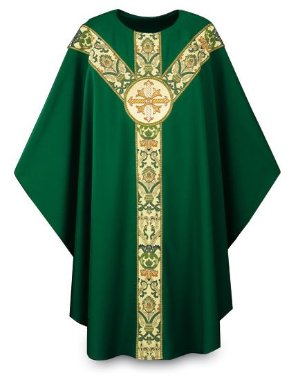 Green Regina Orphrey Chasuble no 3170