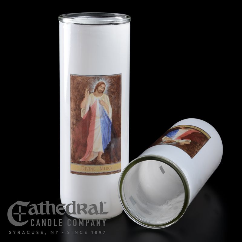5, 6, or 7 day Divine Mercy Candle Globe -2310