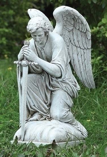 Kneeling Male Angel Garden Statue - Joseph Studio Garden Collection