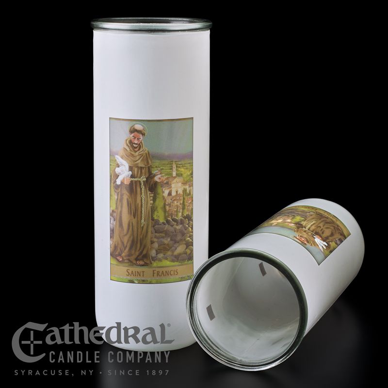 5, 6, or 7 day St Francis of Assisi Candle Globe -2317