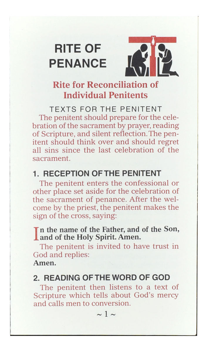 Rite of Penance Card for the People 25ct pack