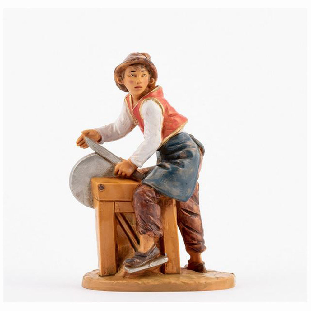 Silvanus, Knife Sharpner Villager Fontanini Figure - Limited Ed. no. 65298