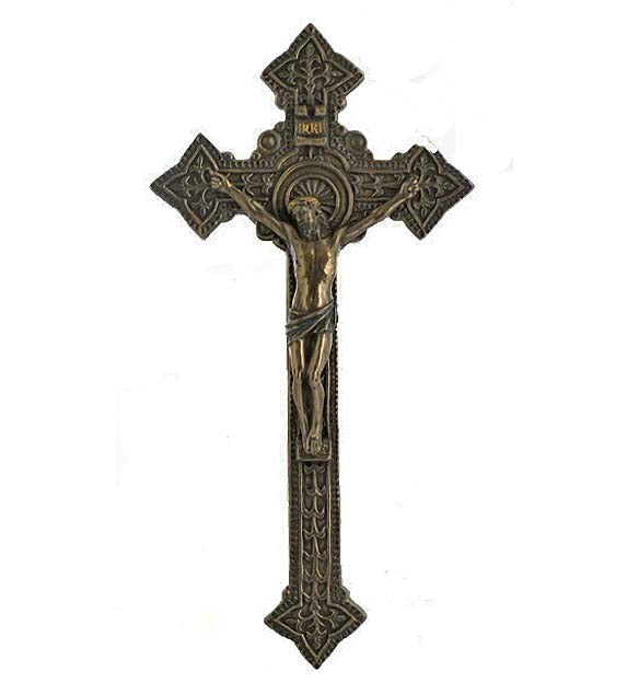 9 inch Bronze Crucifix SR75417