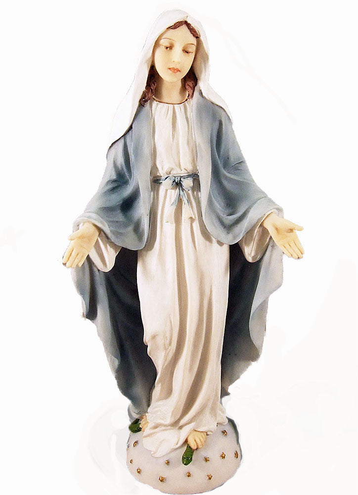 Our Lady of Grace Full Color Statue - 8 inches tall