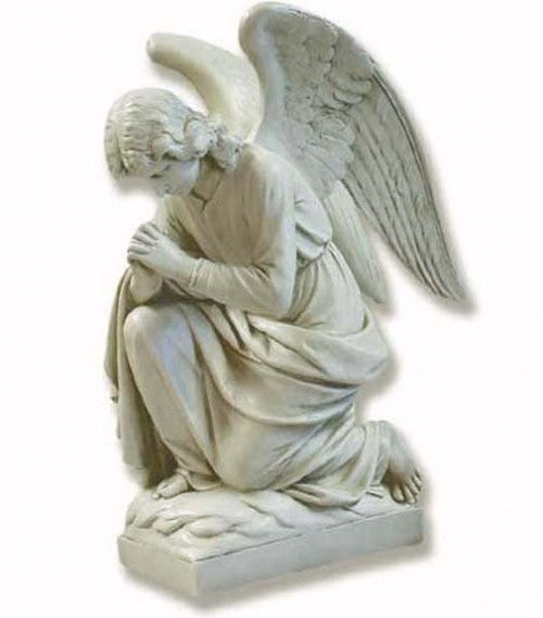 28 inch Kneeling Praying Angel Statue (Made to Order)